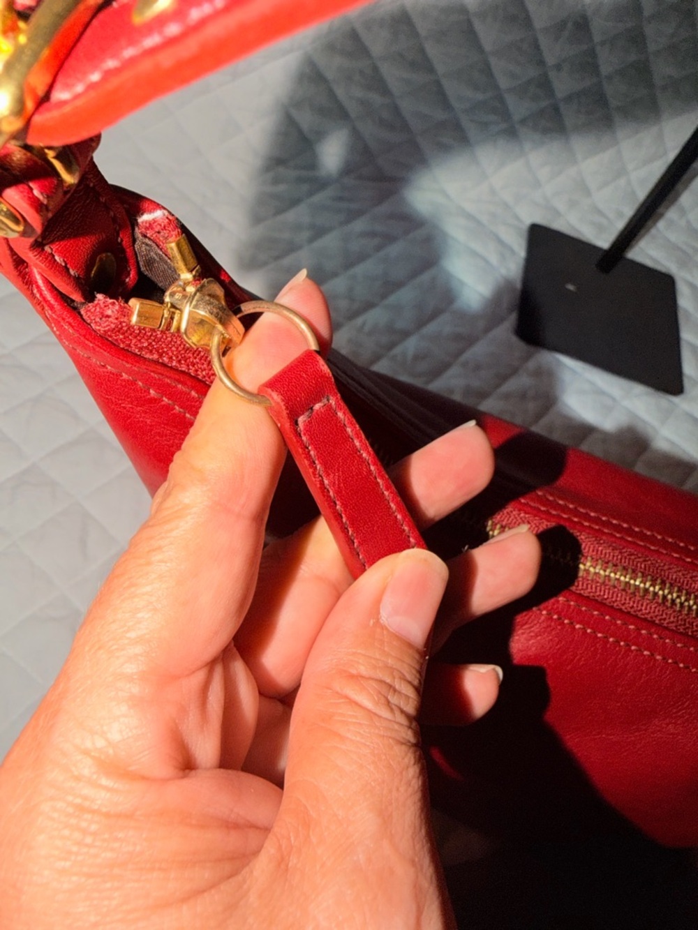 Coach Red Leather Shoulder hobo Vintage - Picture 11 of 16